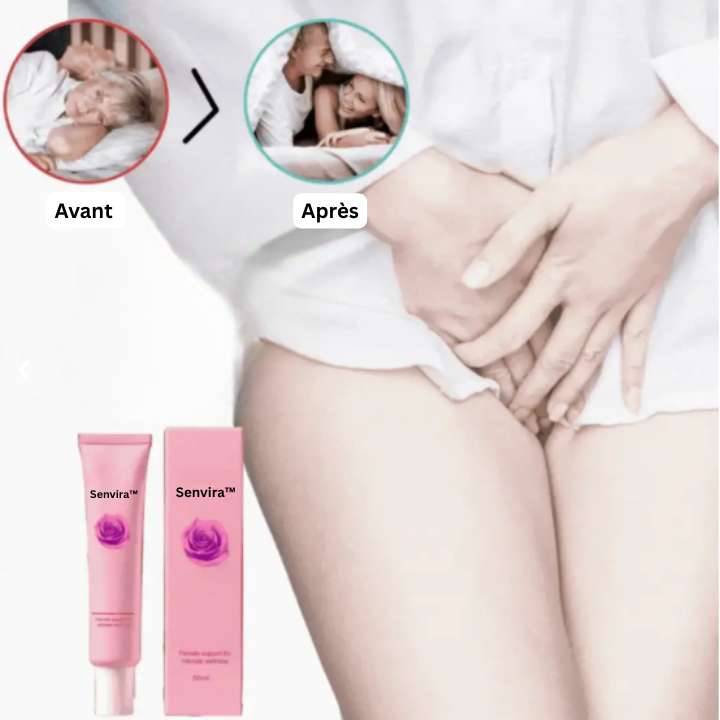 Senvira™ Crème Sensorielle Intime | Restaurez 94 % de votre plaisir en 24h – sans hormones ni douleurs!
