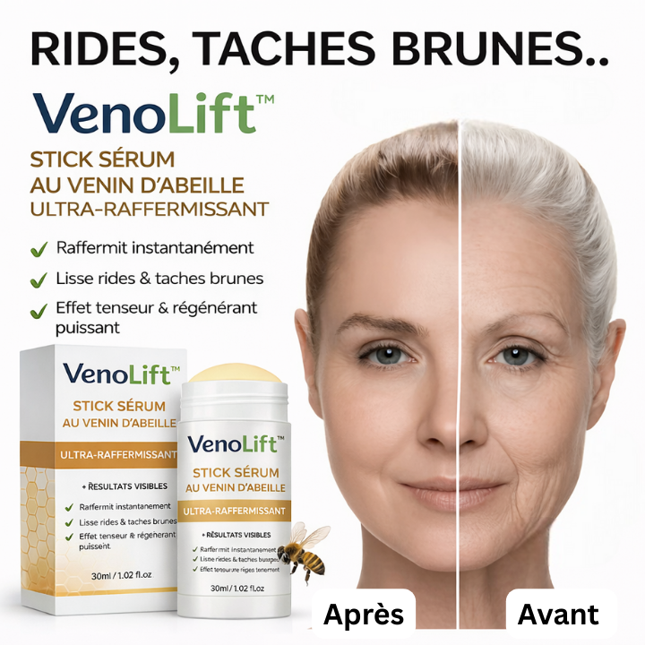VenoLift™ Stick Sérum au Venin d’Abeille Ultra-Raffermissant | Efface les rides en 5 minutes chrono !