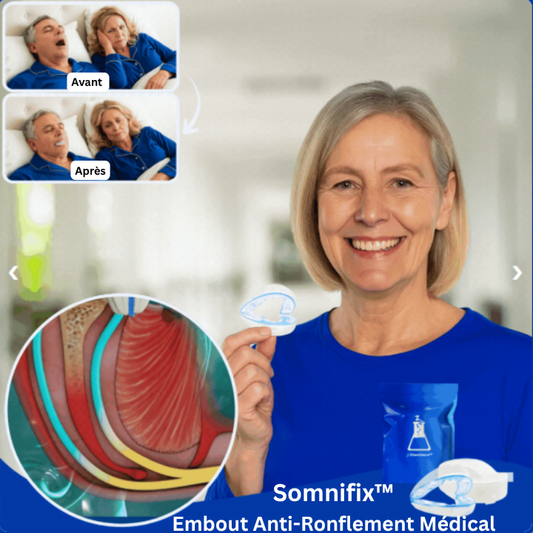 Somnifix™ Embout Anti-Ronflement Médical | Stoppe 90% des ronflements dès la 1ère nuit – sans machine ni traitement!