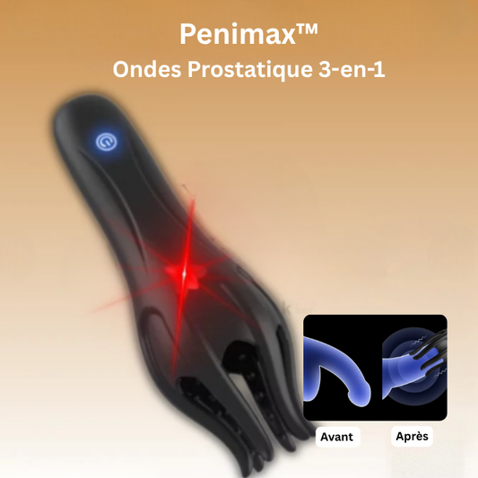 Penimax™ Ondes Prostatique 3-en-1 | Des érections dures comme l’acier en 3 minutes – et jusqu’à +4 cm de gain naturel !
