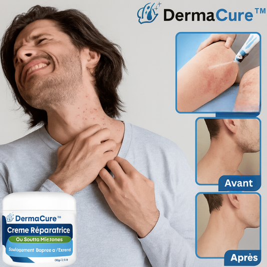 DermaCure™ Crème Réparatrice au Soufre Micronisé | Élimine les plaques d’eczéma en 5 minutes chrono!