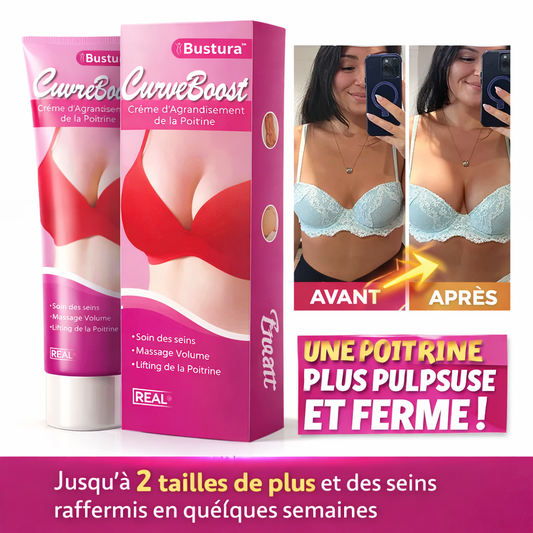 CurveBoost™ Crème Volume Intense | Augmente poitrine et hanches jusqu’à 73 % en 8 jours sans chirurgie !