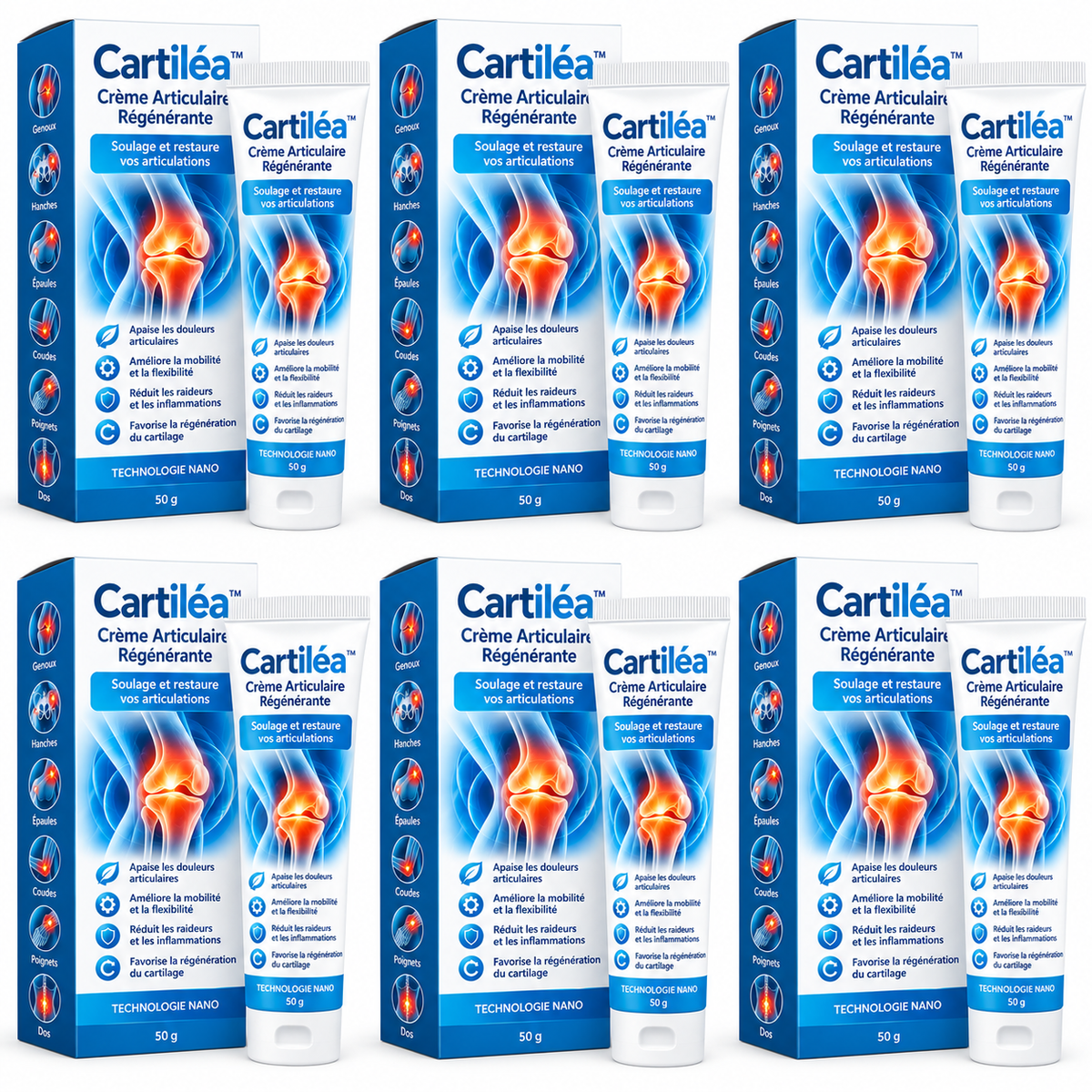 Cartiléa™ Crème Articulaire Régénérante | Éliminez vos douleurs articulaires de 97 % en seulement 4 jours !