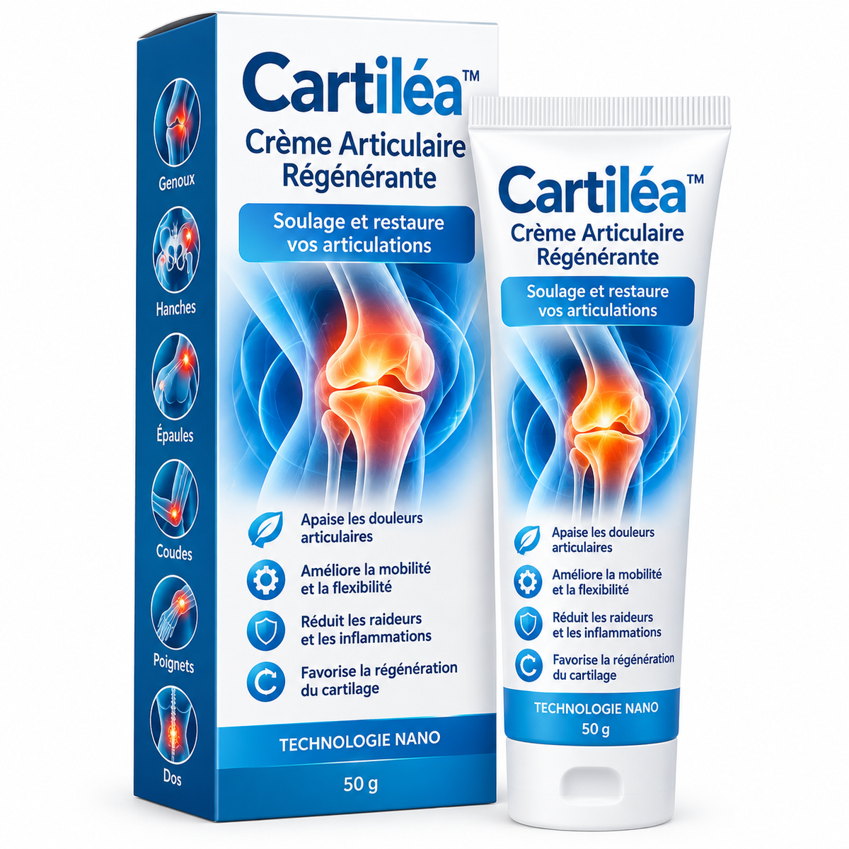 Cartiléa™ Crème Articulaire Régénérante | Éliminez vos douleurs articulaires de 97 % en seulement 4 jours !