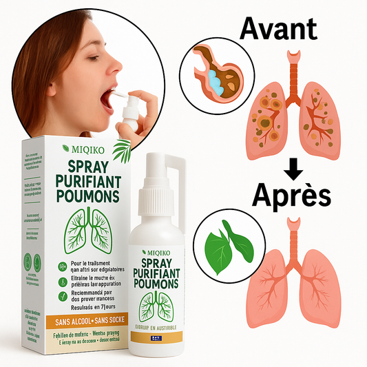 MIQIKO™ Spray purifiant pour les poumons | Soulage les problèmes respiratoires en 5 minutes!