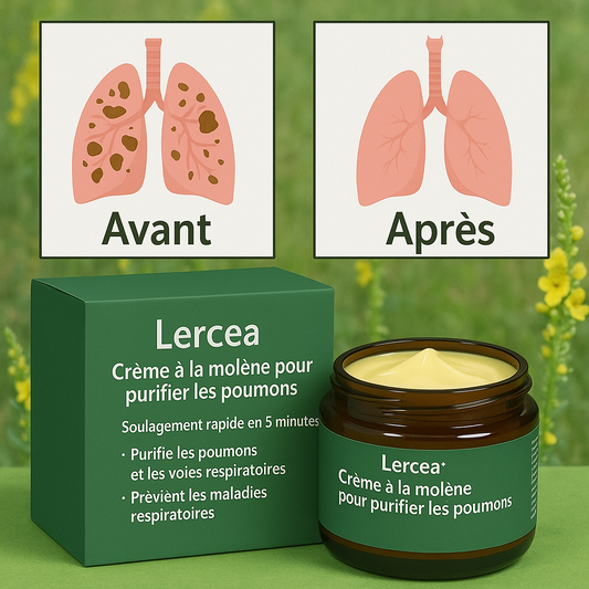 Lercea™ Crème à la molène pour purifier les poumons | Soulage les problèmes respiratoires en 5 minutes!