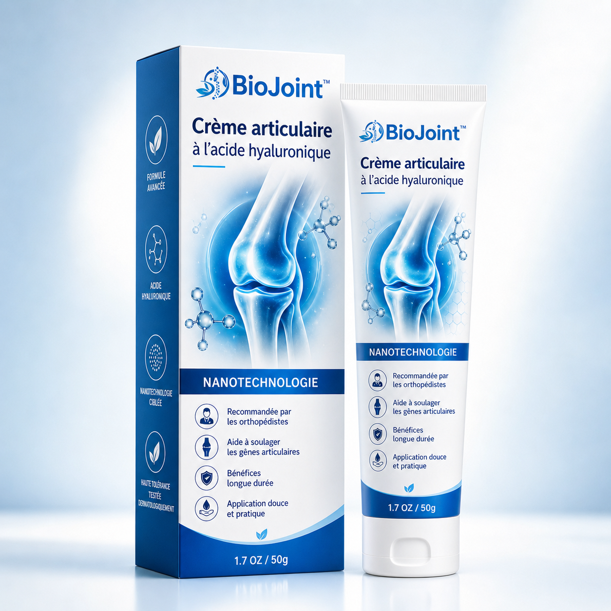BioJoint™ Crème articulaire | Soulage la douleur aux genoux et aux articulations jusqu’à 87 % en 24 heures