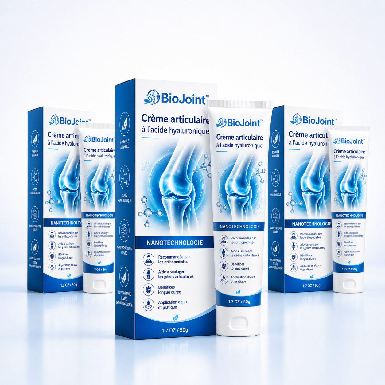 BioJoint™ Crème articulaire | Soulage la douleur aux genoux et aux articulations jusqu’à 87 % en 24 heures