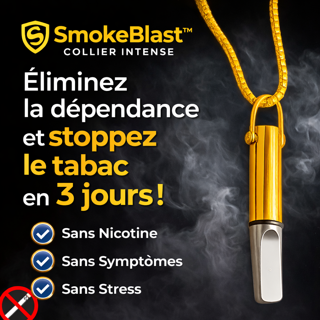 SmokeBlast™ Collier Intense | Éliminez la dépendance et stoppez le tabac en 3 jours !
