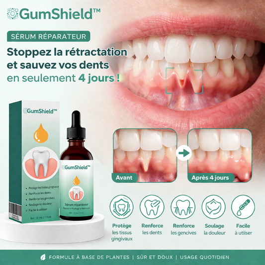 GumShield™ Sérum Réparateur | Stoppez la rétractation et sauvez vos dents en seulement 4 jours !