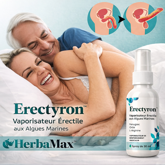 Erectyron™ Vaporisateur Érectile aux Algues Marines | Érections dures comme du roc en 43 secondes !