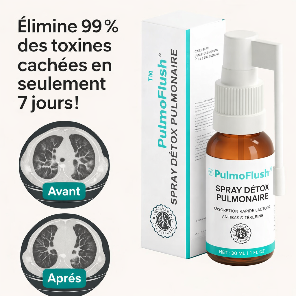 PulmoFlush™ Spray Détox Pulmonaire | Expulse 99% des toxines cachées en seulement 7 jours !