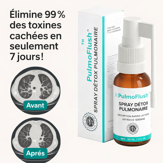 PulmoFlush™ Spray Détox Pulmonaire | Expulse 99% des toxines cachées en seulement 7 jours !