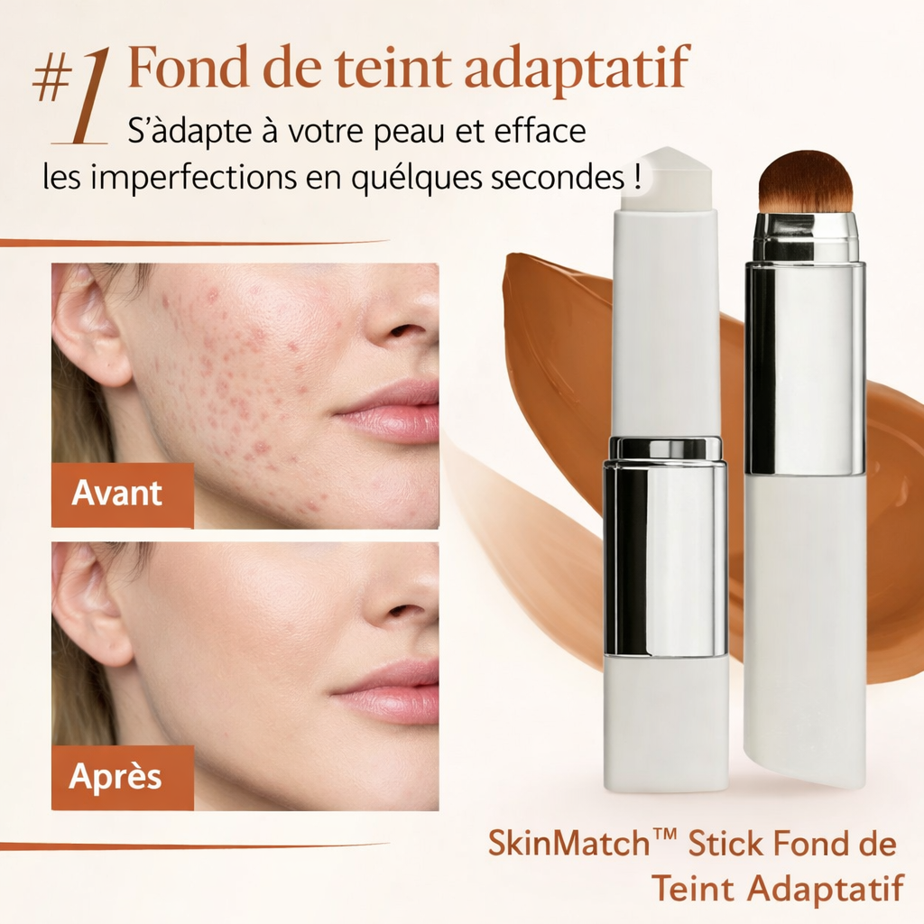 SkinMatch™ Stick Fond de Teint Adaptatif | S’adapte à votre peau et efface les imperfections en quelques secondes !