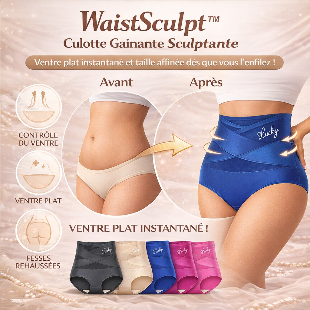 WaistSculpt™ Culotte Gainante Sculptante | Ventre plat instantané et taille affinée dès que vous l’enfilez !