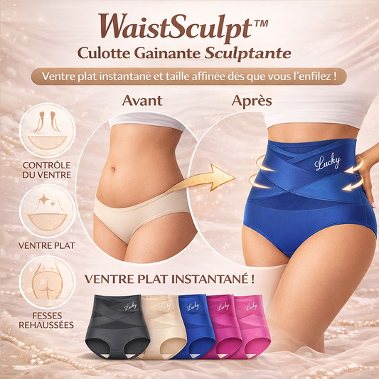WaistSculpt™ Culotte Gainante Sculptante | Ventre plat instantané et taille affinée dès que vous l’enfilez !