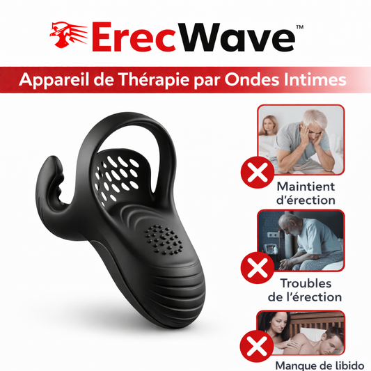 ErecWave™ Appareil de Thérapie par Ondes Intimes | Devenez plus gros, plus dur et gardez le contrôle en juste 10 minutes !