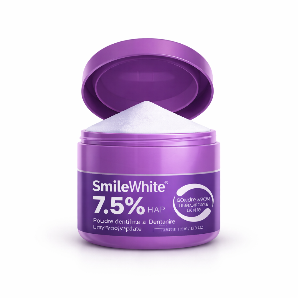 SmileWhite™ Poudre Blanchissante Dentaire | Éliminez plaque et tartre et retrouvez des dents blanches en 7 jours chrono !
