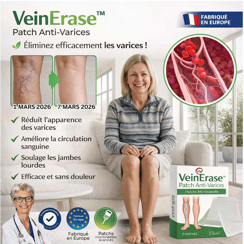 VeinErase™ Patch Anti-Varices | Éliminez les varices visibles et retrouvez des jambes lisses en 7 jours chrono !