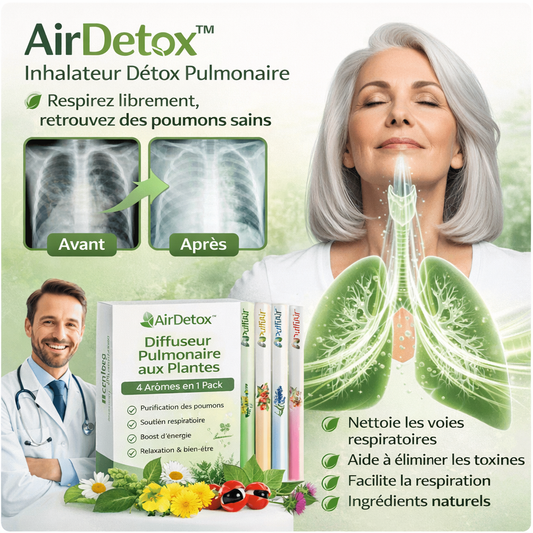 AirDetox™ Inhalateur Détox Pulmonaire | Nettoyez vos poumons et respirez librement en seulement 7 jours !