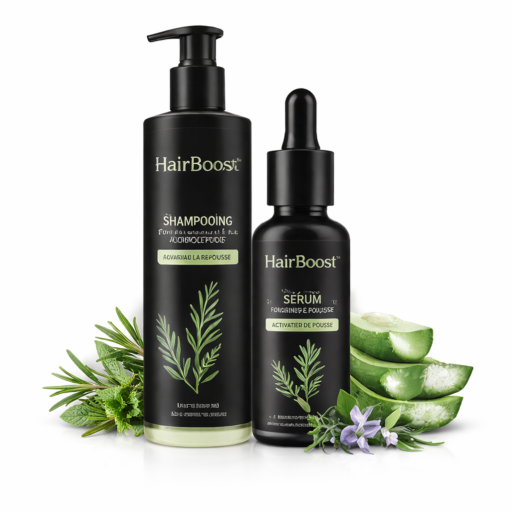HairBoost™ Solution Repousse Capillaire | Obtenez des cheveux plus denses et plus épais en 2 semaines chrono !