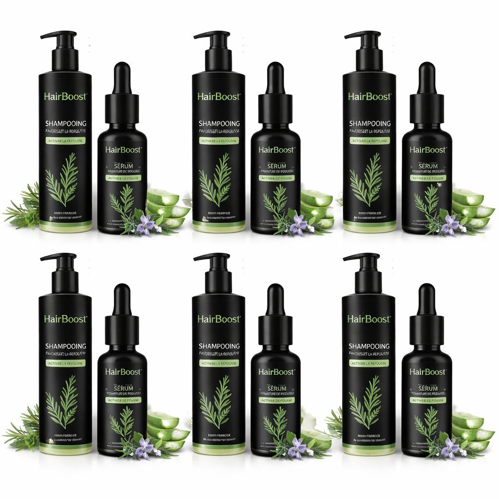 HairBoost™ Solution Repousse Capillaire | Obtenez des cheveux plus denses et plus épais en 2 semaines chrono !