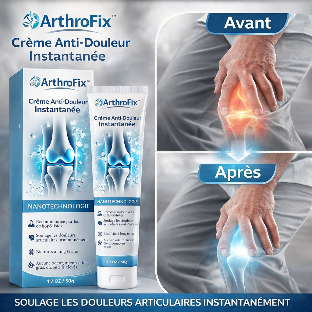 ArthroFix™ Crème Anti-Douleur Instantanée | Élimine les douleurs articulaires en 24h chrono et retrouvez une mobilité totale !