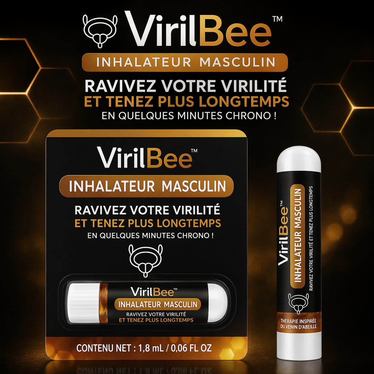 VirilBee™ Inhalateur Masculin | Ravivez votre virilité et tenez plus longtemps en quelques minutes chrono !