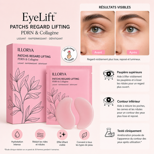 EyeLift™ Patchs Regard Lifting | Lissez les rides, ouvrez votre regard et effacez les signes de fatigue en quelques minutes !
