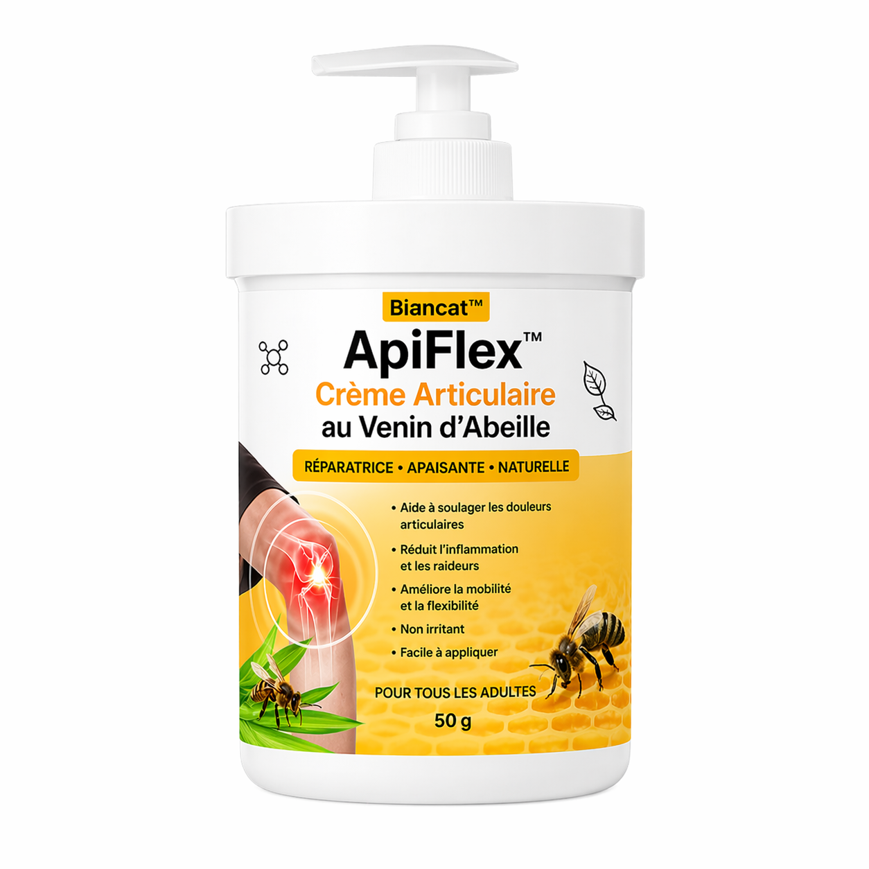 ApiFlex™ Crème Articulaire au Venin d'Abeille | Éliminez vos douleurs articulaires en 3 minutes chrono !