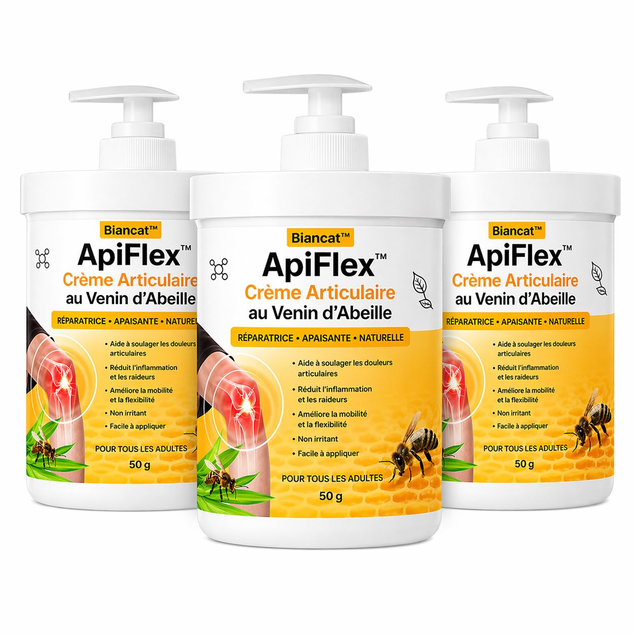ApiFlex™ Crème Articulaire au Venin d'Abeille | Éliminez vos douleurs articulaires en 3 minutes chrono !