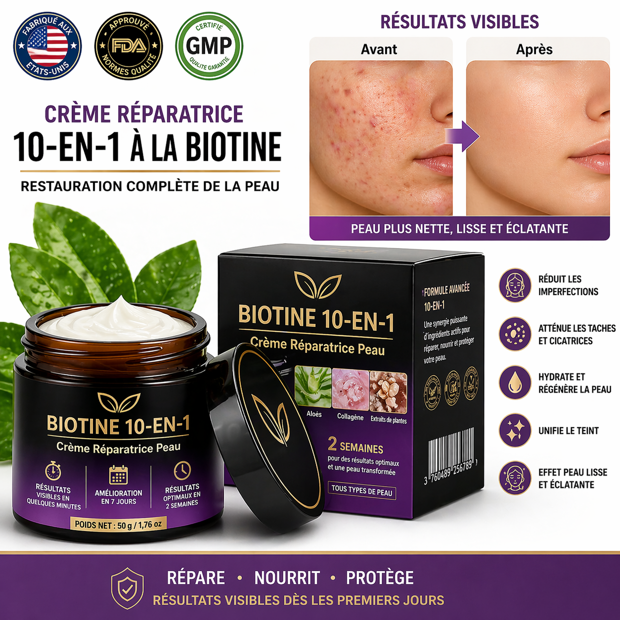 SkinRegen™ Crème Réparation | Effacez rides, taches et imperfections et retrouvez une peau parfaite rapidement !