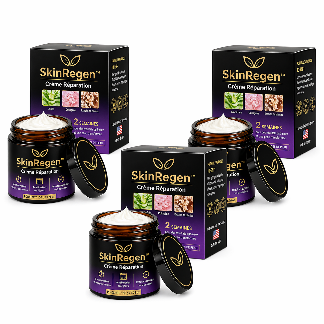 SkinRegen™ Crème Réparation | Effacez rides, taches et imperfections et retrouvez une peau parfaite rapidement !