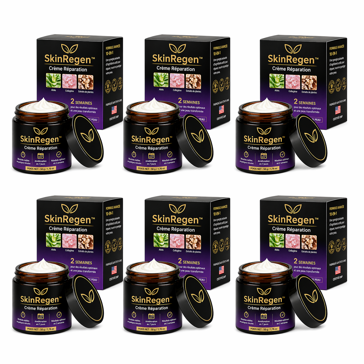 SkinRegen™ Crème Réparation | Effacez rides, taches et imperfections et retrouvez une peau parfaite rapidement !