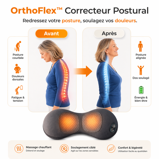 OrthoFlex™ Correcteur Postural | Éliminez 99 % des douleurs et redressez votre colonne en quelques minutes !