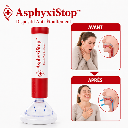 AsphyxiStop™ Dispositif Anti-Étouffement | Dégagez les voies respiratoires et sauvez une vie en 3 secondes chrono !