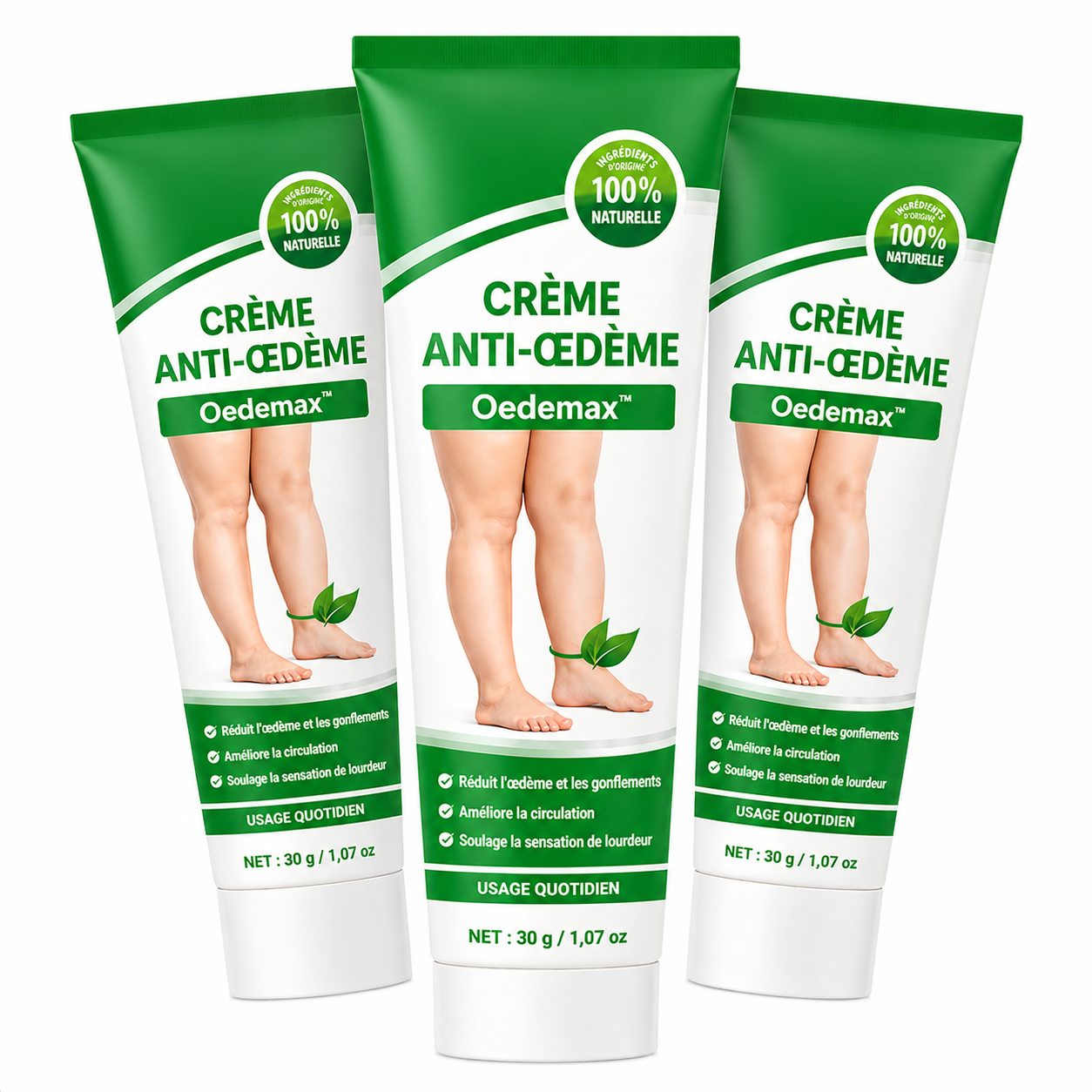 Oedemax™ Crème Anti-Œdème | Dégonfle vos jambes de 92% en seulement 24 heures !