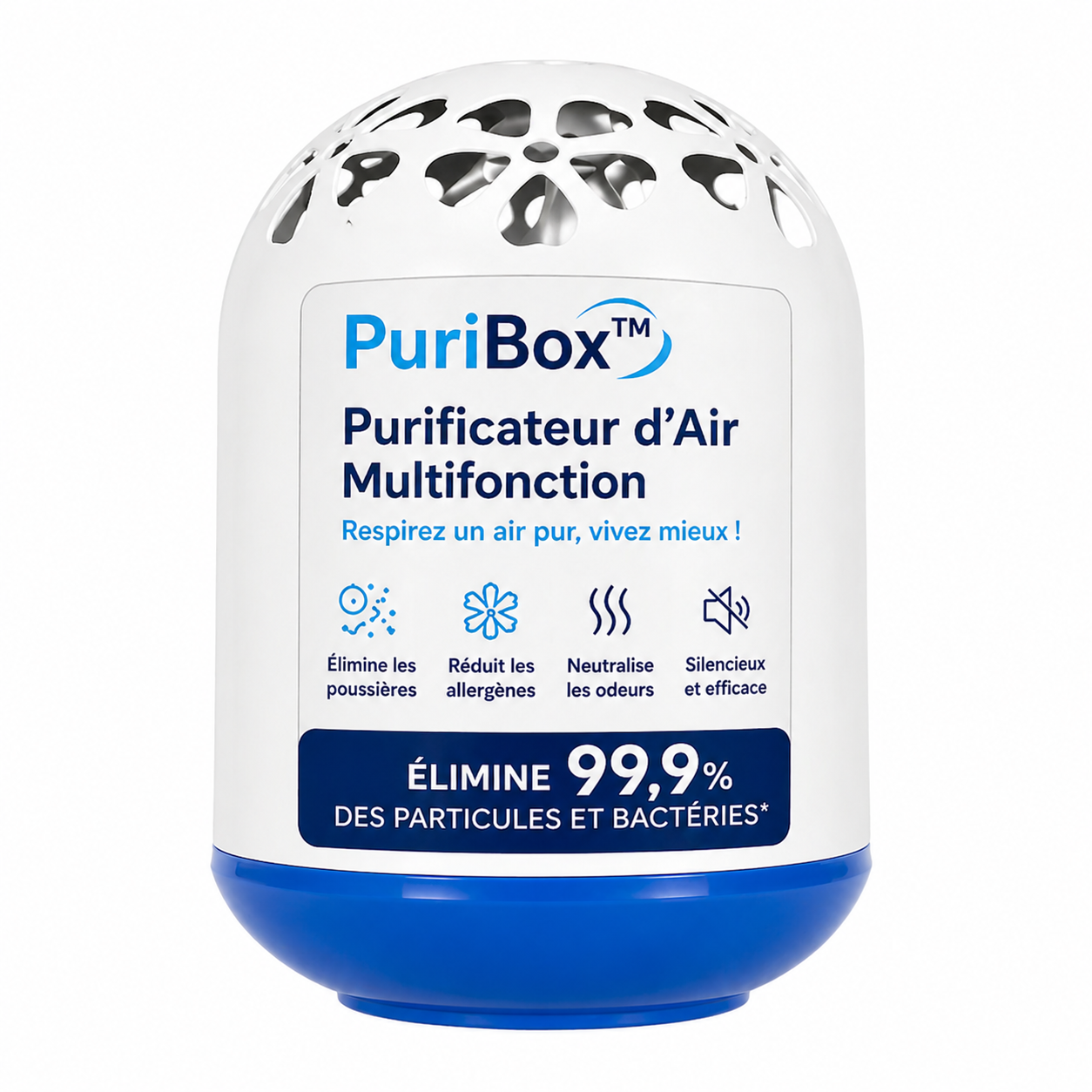 PuriBox™ Purificateur d'Air | Éradiquez la poussière et les bactéries de votre maison en 1 minute chrono !