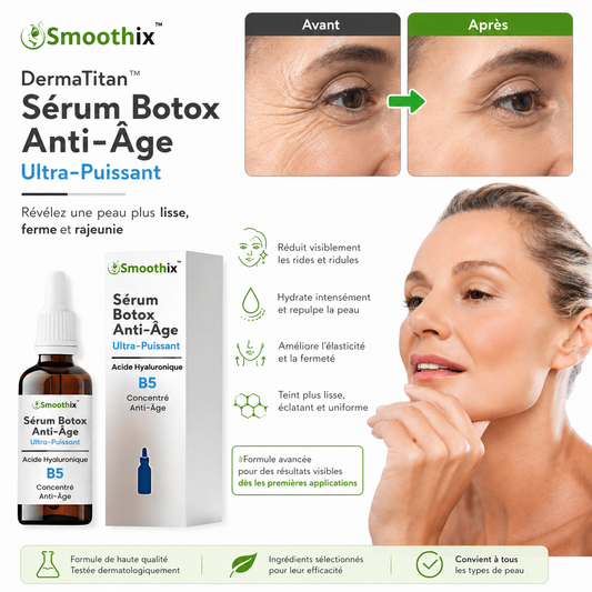 DermaTitan™ Sérum Botox Anti-Âge Ultra-Puissant | Lisse 98 % des rides en 15h – Sans piqûre, sans chirurgie !