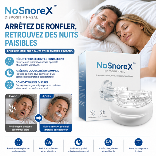 NoSnoreX™ Dispositif Nasal | Stoppe les ronflements & l’apnée du sommeil en 3 minutes!