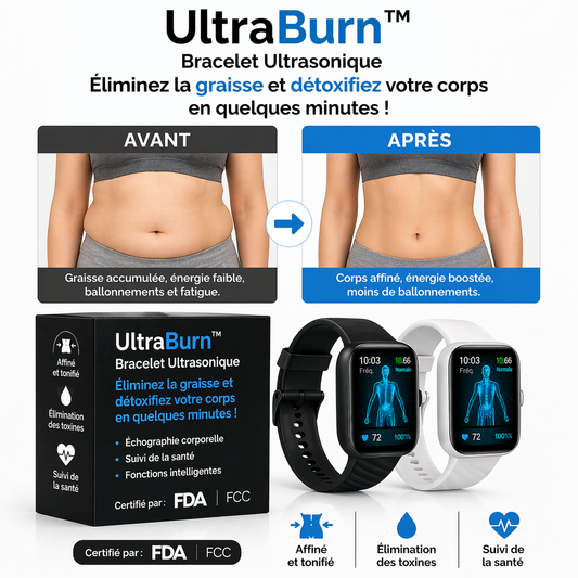 UltraBurn™ Bracelet Ultrasonique | Éliminez la graisse et détoxifiez votre corps en quelques minutes !