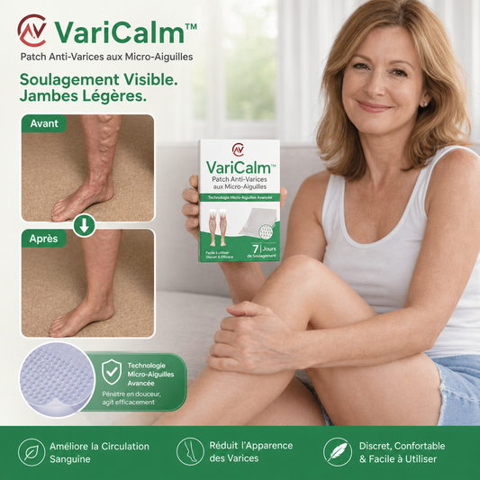 VariCalm™ Patch Anti-Varices aux Micro-Aiguilles | Éliminez les douleurs et les jambes lourdes en 7 jours chrono !