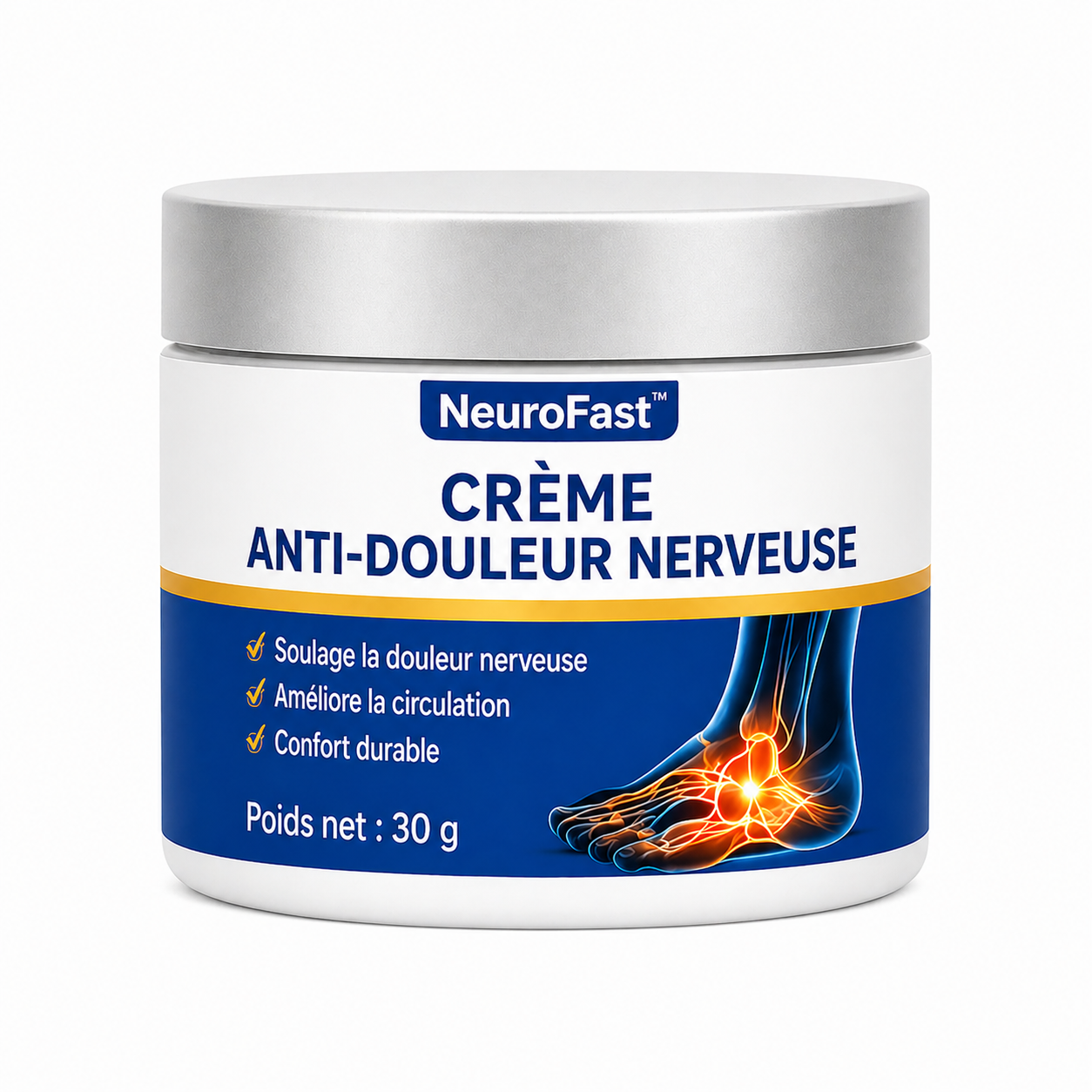 NeuroFast™ Crème Anti-Douleur Nerveuse | Élimine engourdissements et fourmillements en 5 jours chrono!