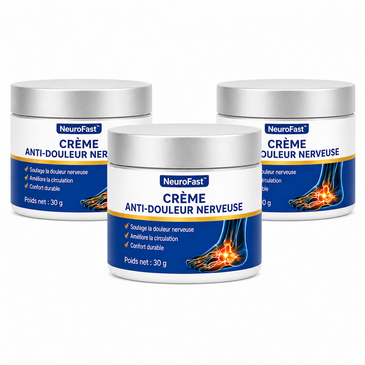 NeuroFast™ Crème Anti-Douleur Nerveuse | Élimine engourdissements et fourmillements en 5 jours chrono!