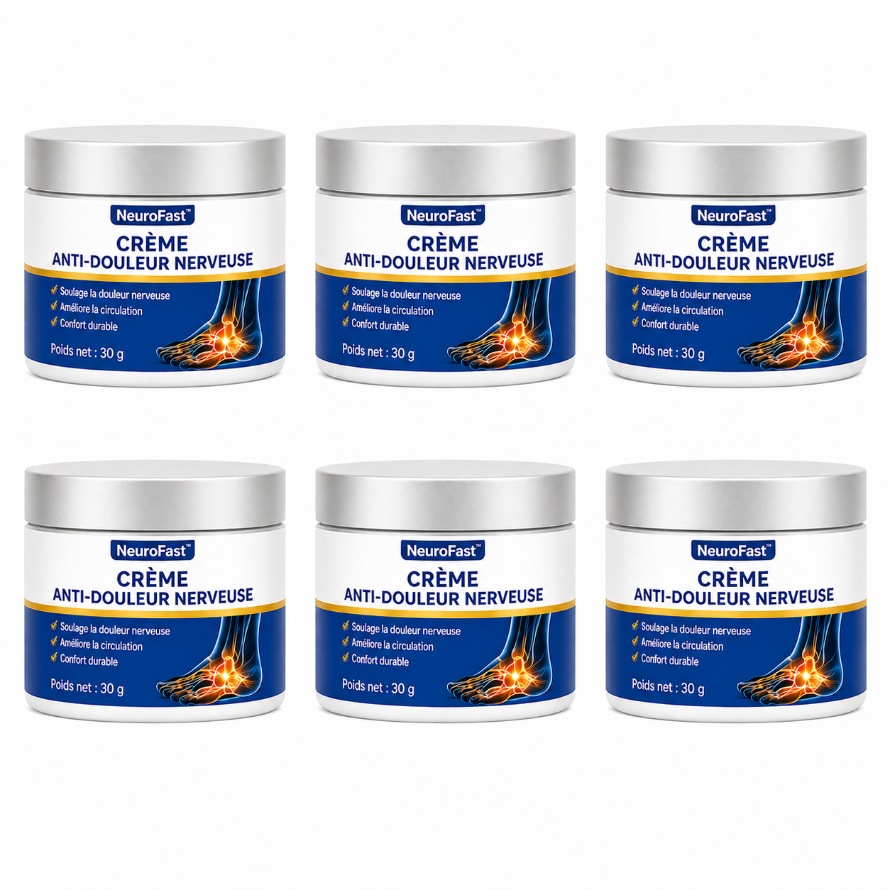 NeuroFast™ Crème Anti-Douleur Nerveuse | Élimine engourdissements et fourmillements en 5 jours chrono!