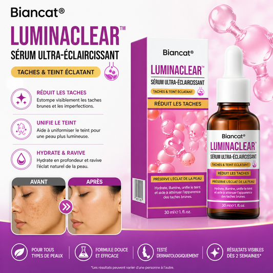 LuminaClear™ Sérum Ultra-Éclaircissant à l’Acide Kojique | Élimine les taches brunes en 3 jours chrono!
