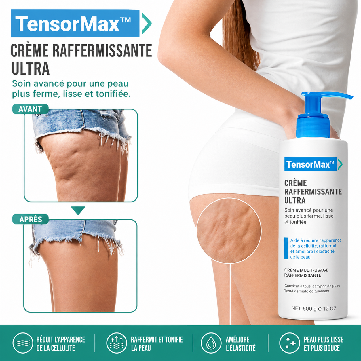 TensorMax™ Crème Raffermissante Ultra | Retend votre peau et gomme le relâchement en 5 jours chrono!