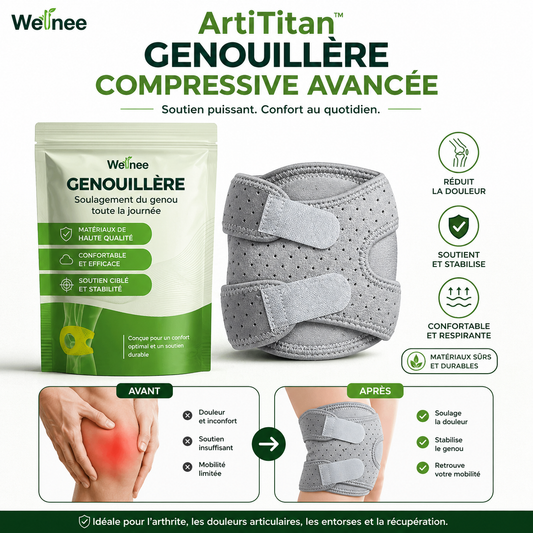 ArtiTitan™ Genouillère Compressive Avancée | Retrouve une marche sans douleur en 24 h!