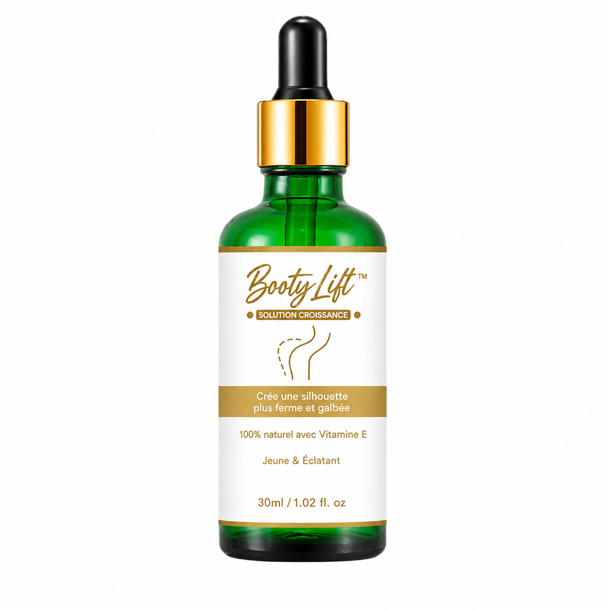 BootyLift™ Huile Fessiers Rehausseur Ultra-Fermeté | Obtenez un fessier galbé et bombé en 7 jours chrono!