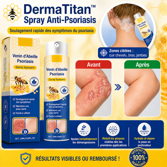 DermaTitan™ Spray Anti-Psoriasis | Réduit jusqu’à 95 % des plaques et démangeaisons en quelques semaines !